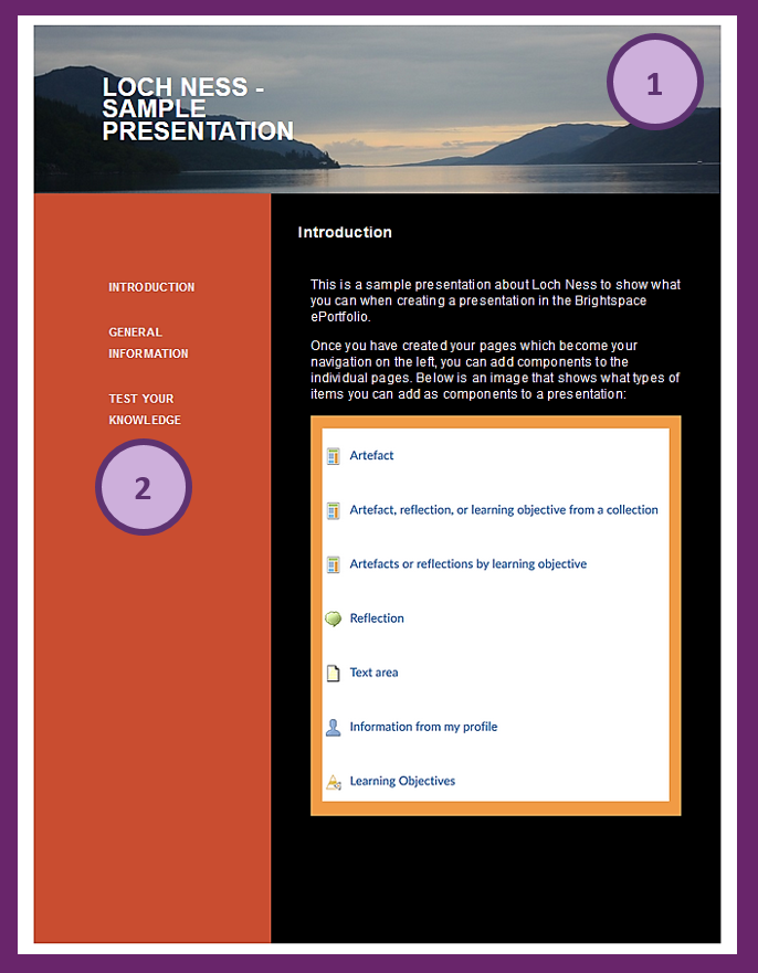 Screenshot of Brightspace eP presentation